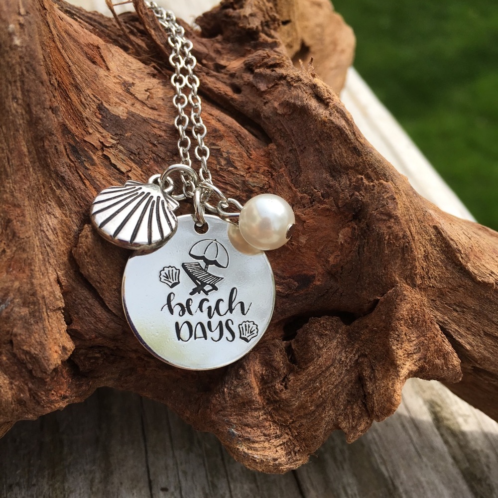 Beach Days Necklace with Charms